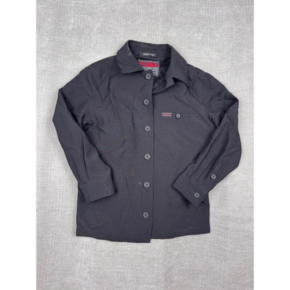 FUBU Other - FUBU Windbreaker Jacket Mens S Black Button Front Lined Hip Hop Streetwear